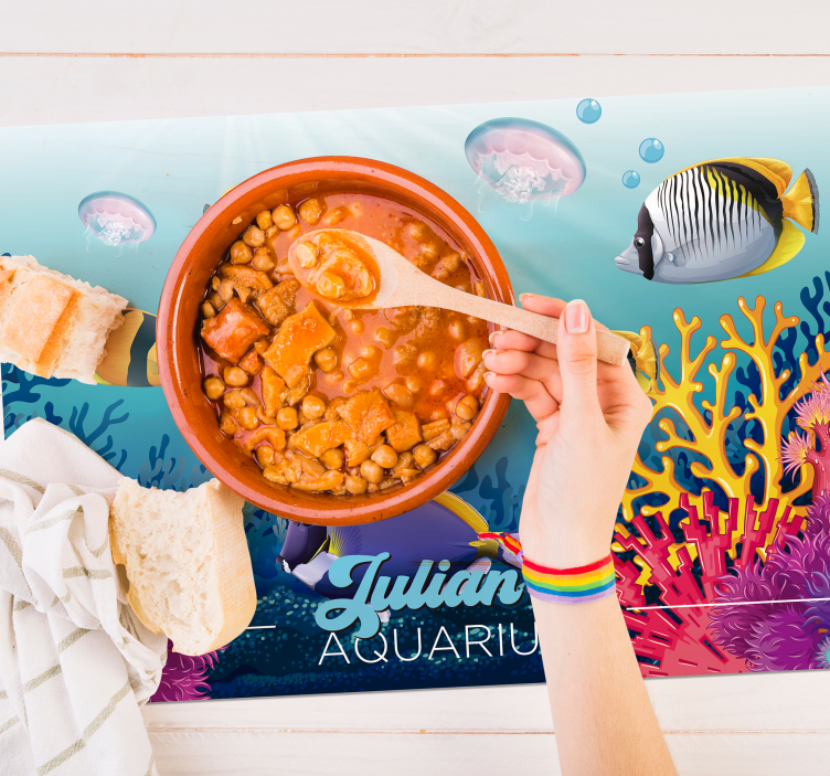 Pesci che nuotano sotto il mare tovagliette con pesci - TenStickers