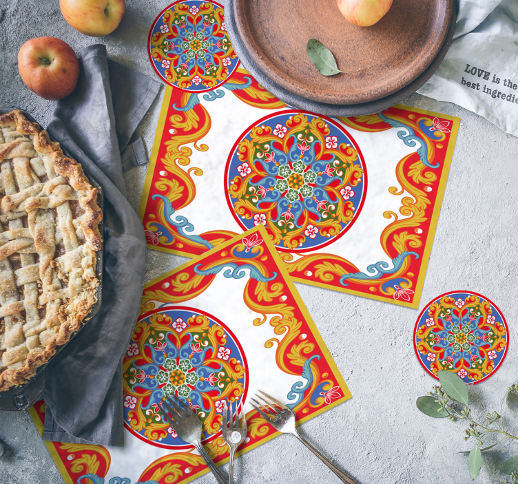 Tovagliette colorate in stile floreale - TenStickers