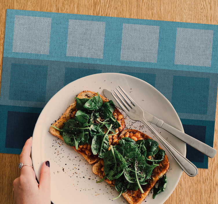 Tovagliette moderne quadrati blu - TenStickers