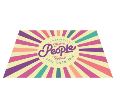 Tovaglietta americana frase unisce le persone - TenStickers