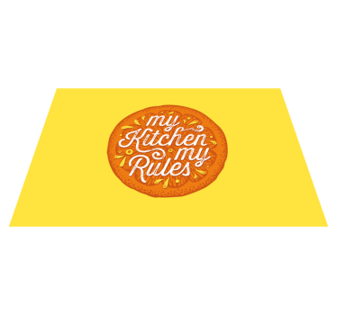 Tovaglietta americana frase regola di cucina - TenStickers