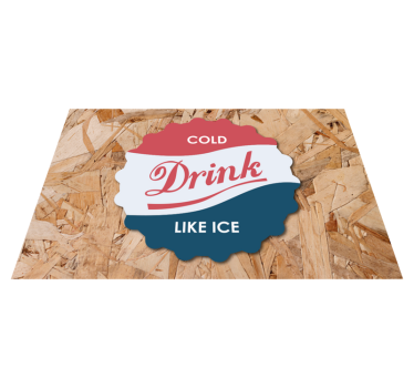 Tovaglietta americana frase bevanda fredda come ghiaccio - TenStickers
