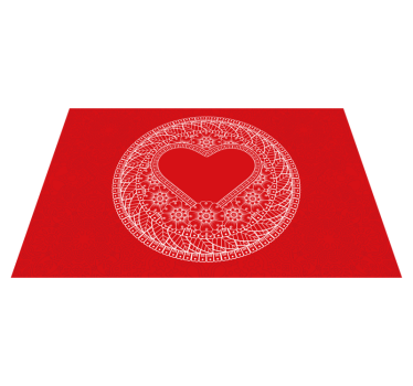Tovaglietta americana frase motivo a cuore - TenStickers