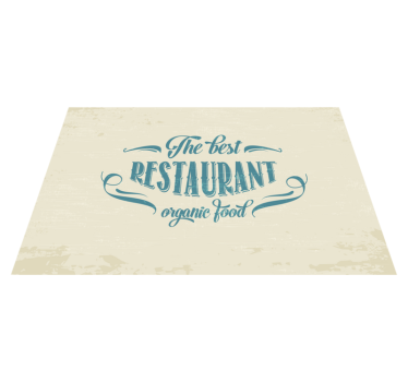 Tovaglietta americana frase cibo biologico ristorante - TenStickers