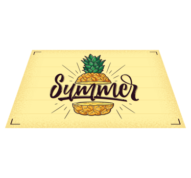 Tovaglietta americana frase grafica ananas estivo - TenStickers