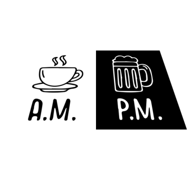 Tovaglietta americana frase caffè birra contrasto - TenStickers