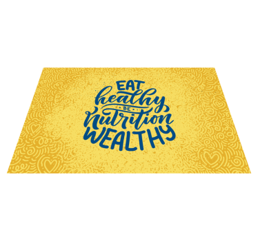 Tovaglietta americana frase nutrizione sana ricchezza - TenStickers