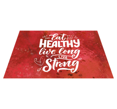 Tovaglietta americana frase mangia sano vivi forte - TenStickers
