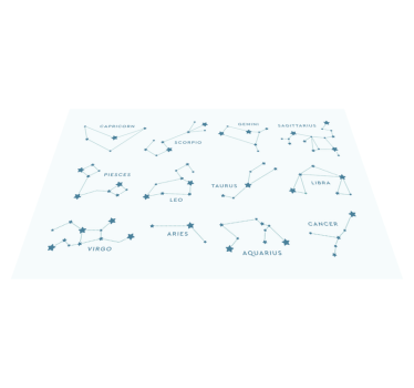 Tovaglietta americana frase mappa delle costellazioni - TenStickers