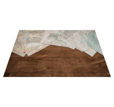 Tovaglietta americana strati di mappa vintage - TenStickers