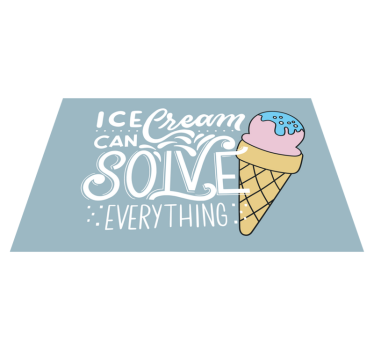 Tovaglietta americana frase citazione cono gelato - TenStickers