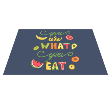 Tovaglietta americana frase citazione culinaria colorata - TenStickers