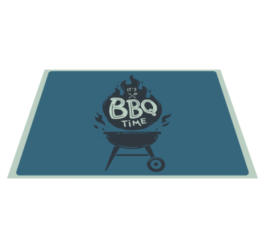Tovaglietta americana frase tempo di bbq fiamme - TenStickers