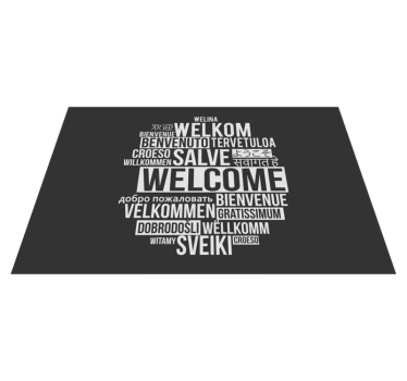 Tovaglietta americana frase design multilingue benvenuto - TenStickers