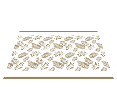 Tovaglietta americana ispirazione foglia elegante - TenStickers