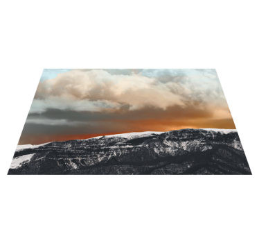 Tovaglietta americana orizzonte del tramonto in montagna - TenStickers