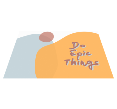 Tovaglietta americana frase fai cose epiche - TenStickers