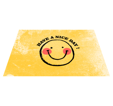 Tovaglietta americana frase citazione volto sorridente - TenStickers