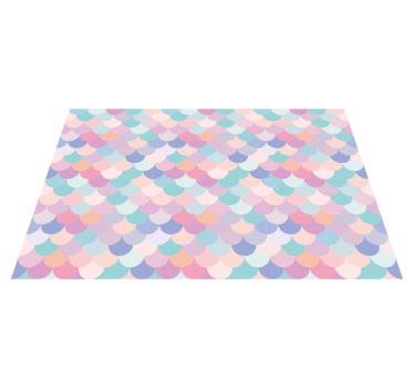 Tovaglietta americana motivo scallop pastello - TenStickers