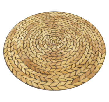 Tovaglietta imitazione texture vimini circolare - TenStickers