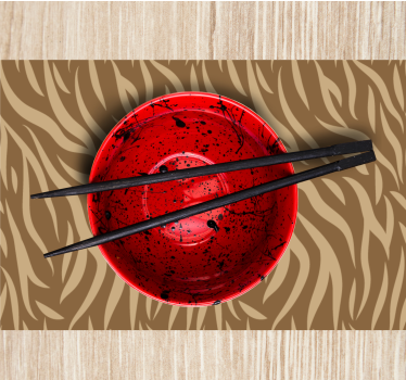 Tovaglietta americana ciotola scarlatta con bacchette - TenStickers