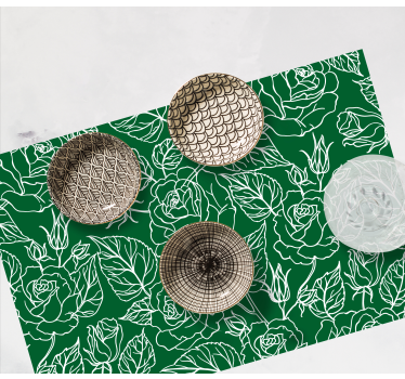 Tovaglietta americana composizione botanica elegante - TenStickers