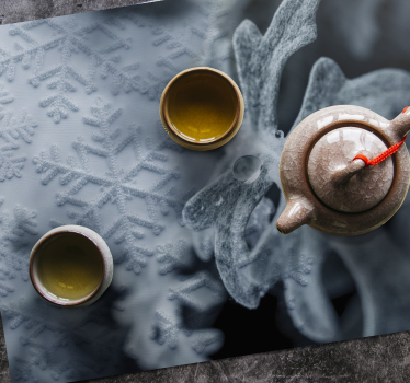 Tovaglietta americana con eleganti motivi di neve - TenStickers