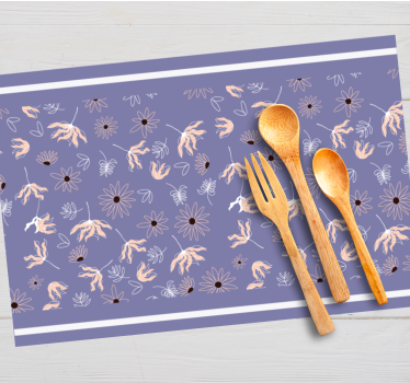 Tovaglietta americana con elementi floreali - TenStickers