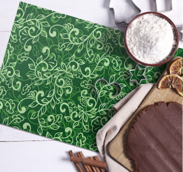 Tovaglietta americana con motivo floreale verde - TenStickers