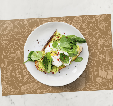 Tovaglietta americana elementi cucina intricati - TenStickers