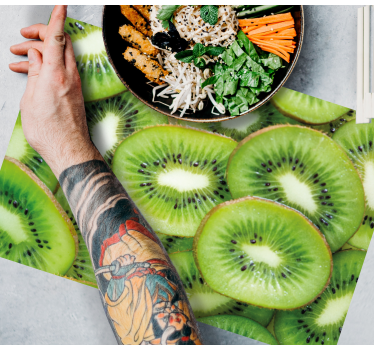 Tovaglietta americana fette di kiwi fresco - TenStickers