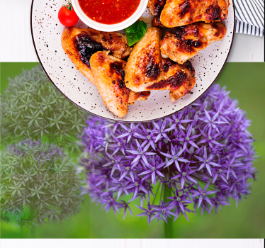 Tovaglietta americana fiori viola vibranti - TenStickers