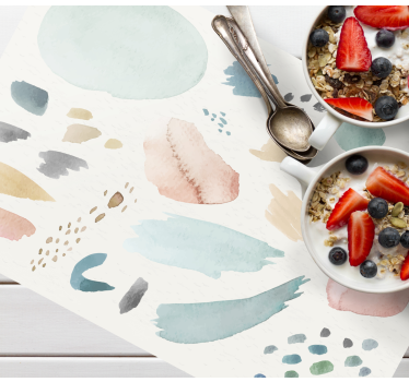 Tovaglietta americana forme acquerello morbide - TenStickers