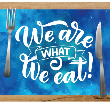 Tovaglietta americana frase arte con citazione ispiratrice - TenStickers