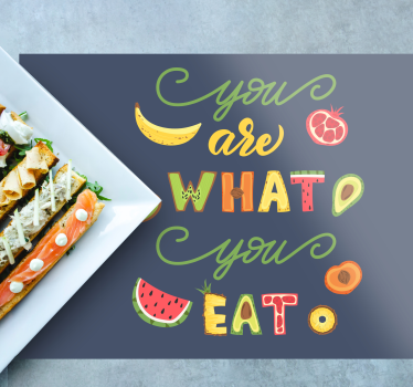 Tovaglietta americana frase citazione culinaria colorata - TenStickers