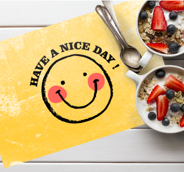Tovaglietta americana frase citazione volto sorridente - TenStickers