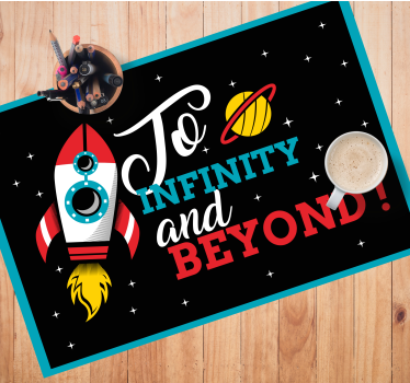 Tovaglietta americana frase da qui all'infinito - TenStickers