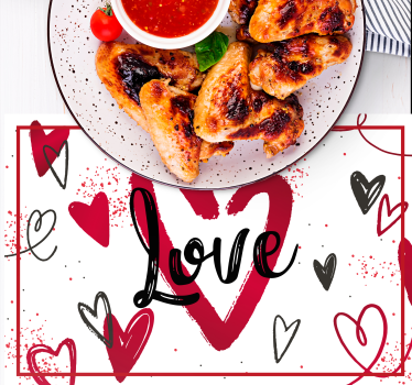 Tovaglietta americana frase design cuore amore - TenStickers