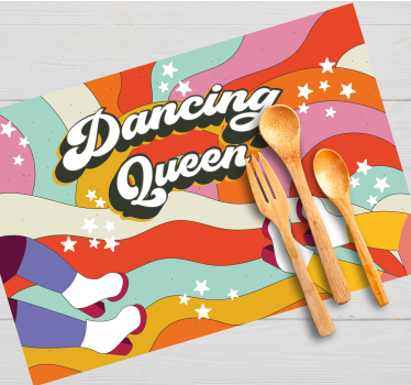 Tovaglietta americana frase impronte allegre display - TenStickers