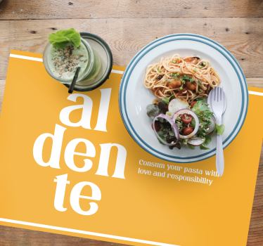 Tovaglietta americana frase promemoria culinario - TenStickers