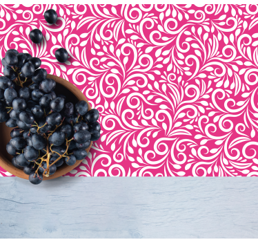 Tovaglietta americana motivo floreale a spirale - TenStickers