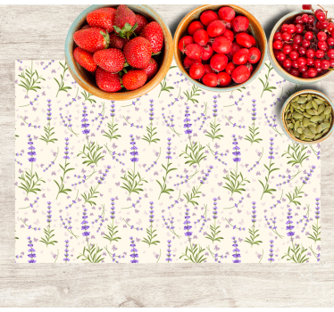 Tovaglietta americana motivo floreale lavanda - TenStickers