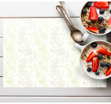Tovaglietta americana motivo foglia botanica - TenStickers
