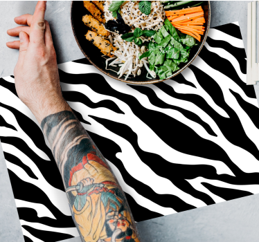 Tovaglietta americana motivo righe zebra - TenStickers