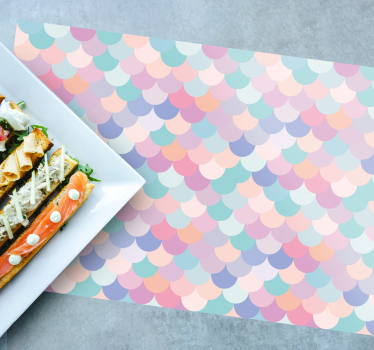 Tovaglietta americana motivo scallop pastello - TenStickers