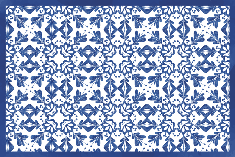 Tovaglietta americana originale idraulica blu classica - TenStickers