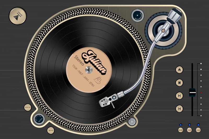 Tovagliette con nome disco in vinile - TenStickers