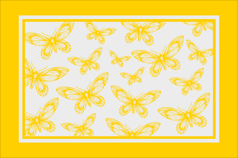 Tovaglietta americana elegante Farfalle gialle - TenStickers