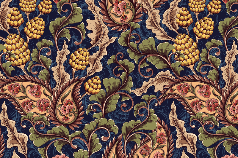 Tovaglietta americana originale motivo arte floreale - TenStickers