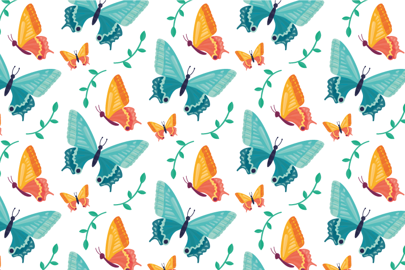 Tovaglietta americana originale con motivo farfalle colorate - TenStickers